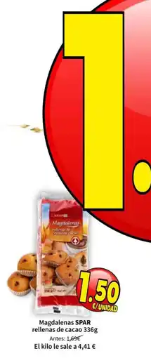 SPAR Magdalenas SPAR rellenas de cacao oferta