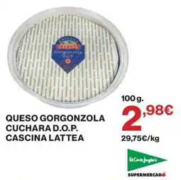 El Corte Inglés Cascina Lattea queso gorgonzola cuchara d.o.p. oferta
