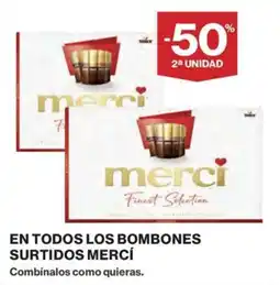 El Corte Inglés Merci en todos los bombones surtidos oferta