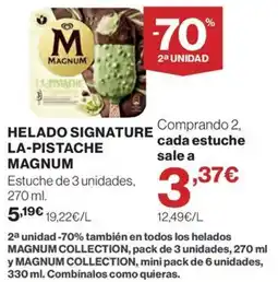 El Corte Inglés magnum helado signature la-pistache oferta