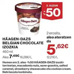 El Corte Inglés Häagen-Dazs belgian chocolate oferta