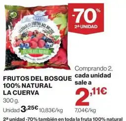 El Corte Inglés La Cuerva frutos del bosque oferta