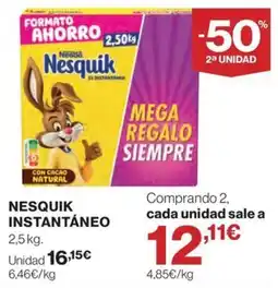 El Corte Inglés Nesquik instantáneo oferta