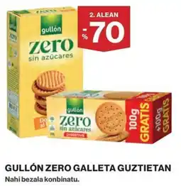 El Corte Inglés Gullón zero galleta guztietan oferta