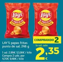 HiperDino Lay's papas fritas punto de sal oferta