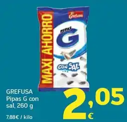 HiperDino Grefusa pipas g con sal oferta