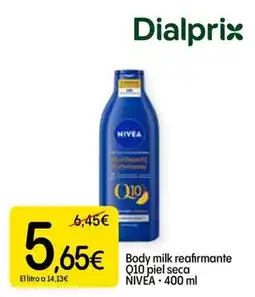 Dialprix Nivea body milk reaffirmante q10 piel seca oferta