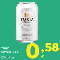 HiperDino Turia cerveza oferta