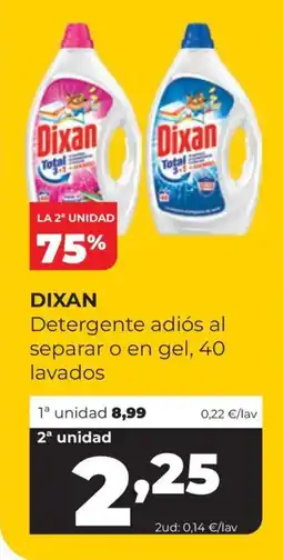 Alimerka Dixan Detergente adiós al separar o en gel oferta