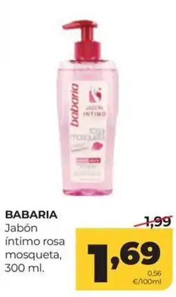 Alimerka Babaria jabón íntimo rosa mosqueta oferta