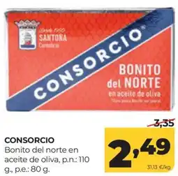 Alimerka Consorcio bonito del norte en aceite de oliva oferta