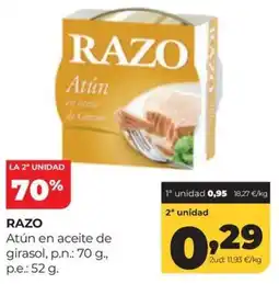 Alimerka Razo atún en aceite de girasol oferta