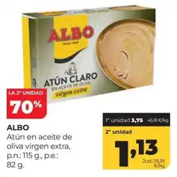 Alimerka Albo atún claro en aceite de oliva virgen extra oferta