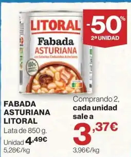 El Corte Inglés Litoral fabada asturiana oferta