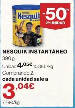 El Corte Inglés Nesquik instantáneo oferta