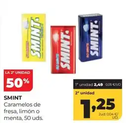 Alimerka Smint caramelo de fresa, limón o menta oferta