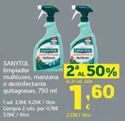 HiperDino Sanytol limpiador multiusos manzana oferta