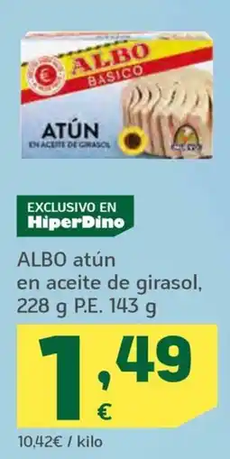HiperDino Albo atún en aceite de girasol oferta