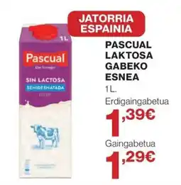 El Corte Inglés Pascual lactosa gabeke esnea oferta