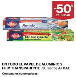El Corte Inglés Albal en todo el papel de aluminio y film transparente oferta