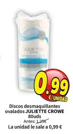 SPAR Juliette Crowe discos desmaquillantes ovalados oferta