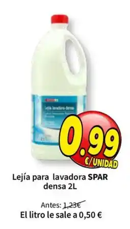 SPAR SPAR lejía para lavadora densa oferta