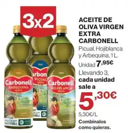 El Corte Inglés Carbonell aceite de oliva virgen extra oferta