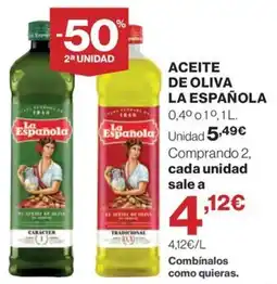 El Corte Inglés La Española aceite de oliva oferta