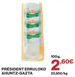 El Corte Inglés President erruloko ahuntz-gazta oferta
