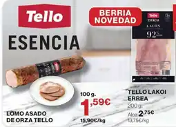 El Corte Inglés Tello lomo asado de orza oferta
