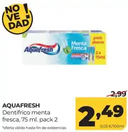 Alimerka Aquafresh dentífrico menta fresca oferta