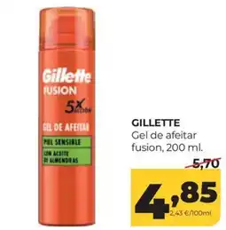 Alimerka Gillette gel de afeitar fusion oferta