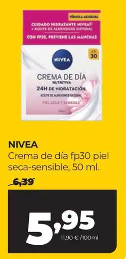 Alimerka Nivea crema de día fp30 piel seca-sensible oferta