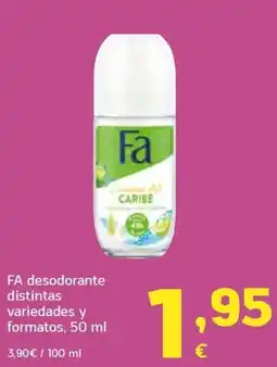 HiperDino Fa desodorante oferta