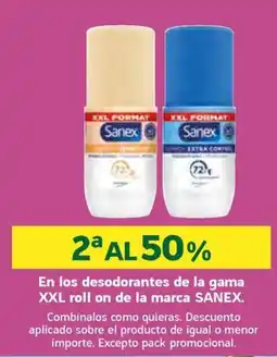 HiperDino Sanex desodorantes XXL roll on oferta