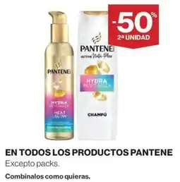 El Corte Inglés Pantene en todos los productos oferta