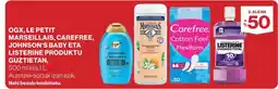 El Corte Inglés Ogx, le petit marseillais, carefree, johnson's baby eta listerine produktu oferta