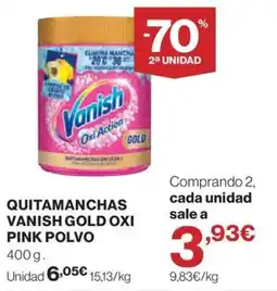 El Corte Inglés Vanish quitamanchas gold oxi pink polvo oferta