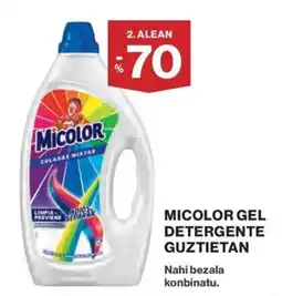 El Corte Inglés Micolor gel detergente guztietan oferta