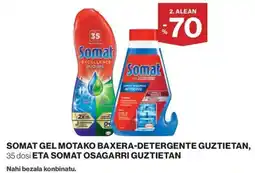 El Corte Inglés Somat gel motako baxera-detergente guztietan oferta