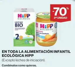 El Corte Inglés Hipp alimentación infantil ecológica oferta