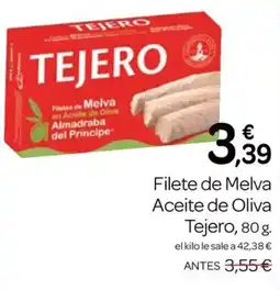 Supermercados El Jamón Tejero filete de melva aceite de oliva oferta