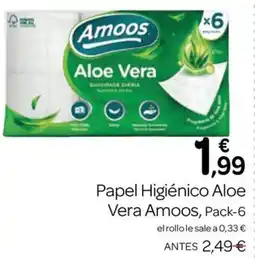 Supermercados El Jamón Amoos Papel Higiénico Aloe Vera oferta