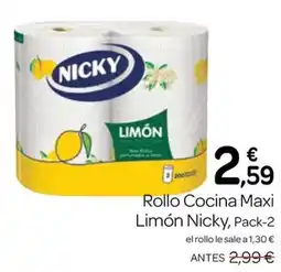 Supermercados El Jamón Nicky rollo cocina maxi limón oferta