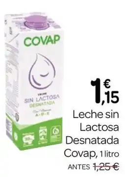 Supermercados El Jamón Covap leche sin lactosa desnatada oferta