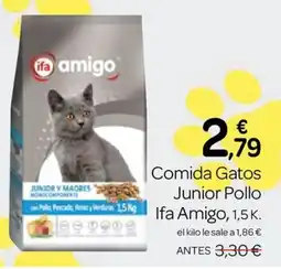 Supermercados El Jamón Ifa Amigo comida gatos junior pollo oferta