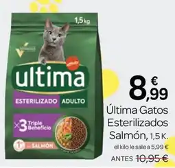 Supermercados El Jamón ultima gatos esterilizados salmón oferta