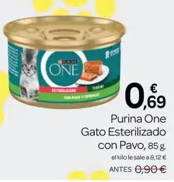 Supermercados El Jamón Purina One Gato Esterilizado con Pavo oferta