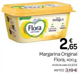 Supermercados El Jamón Flora margarina original oferta