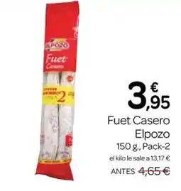 Supermercados El Jamón Elpozo Fuet Casero oferta
